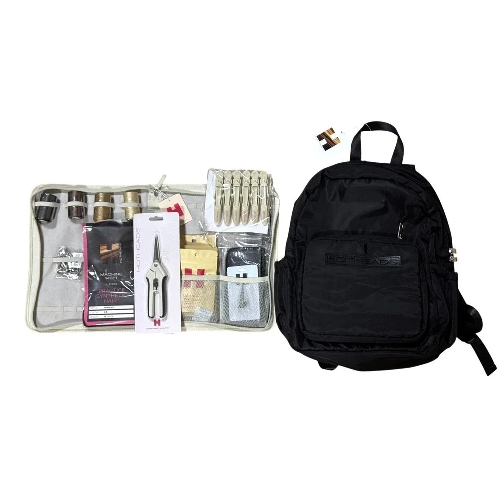 Hotheads Deluxe Practice Hair Extensions Weft Kit Starter‎ Tools HHK024 NEW